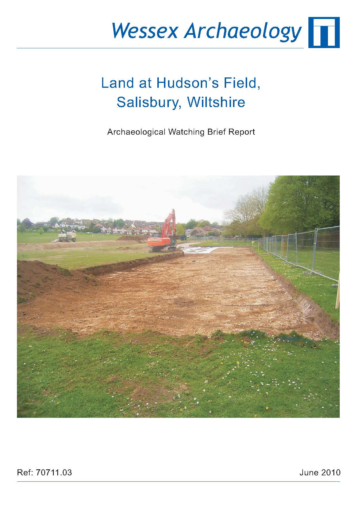 Thumbnail representing Land at Hudson's Field, Salisbury, Wiltshire - Archaeological Watching Brief Report