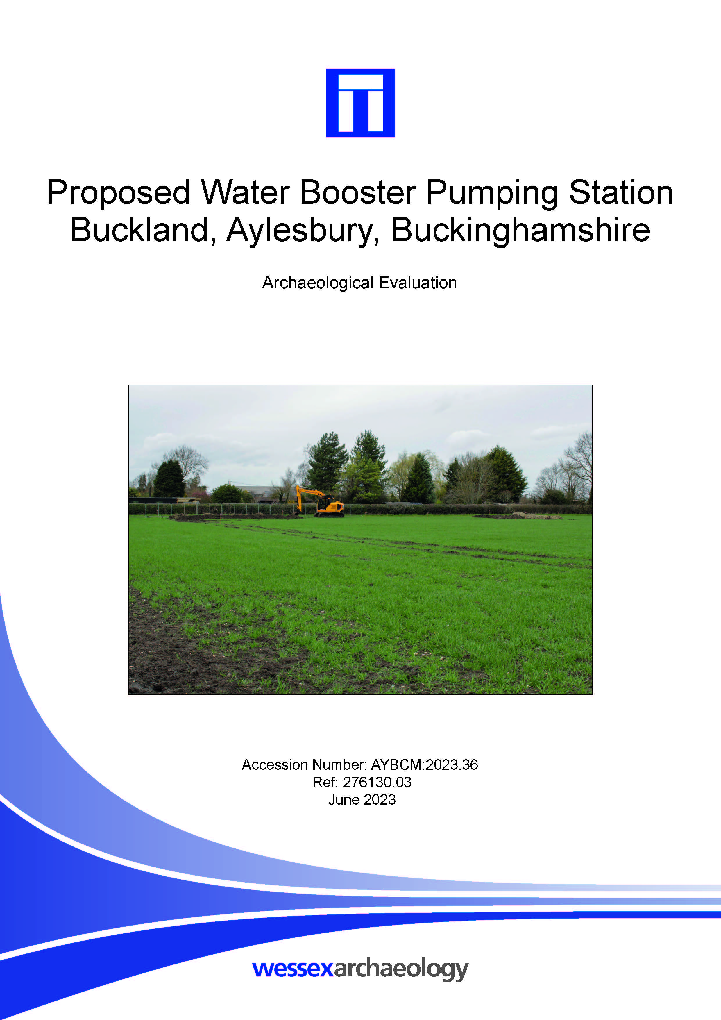 Thumbnail representing Proposed Water Booster Pumping Station, Buckland, Aylesbury. Archaeological Evaluation Report