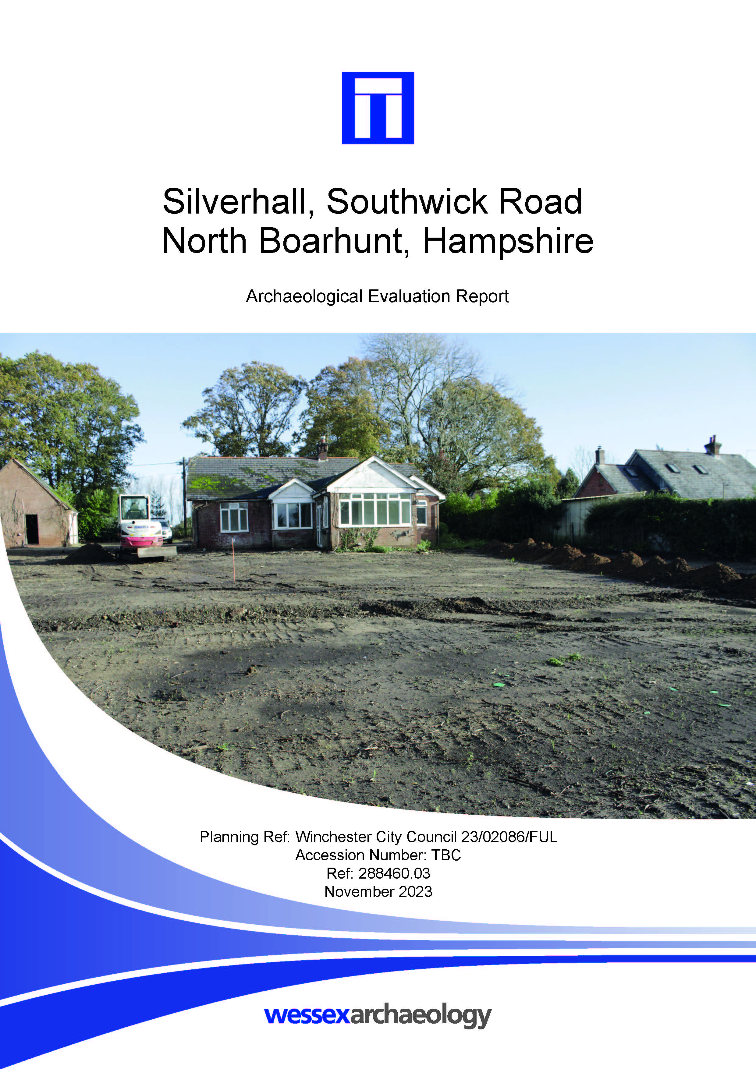 Thumbnail representing Silverhall, Southwick Road, North Boarhunt, Hampshire. Archaeological Evaluation Report