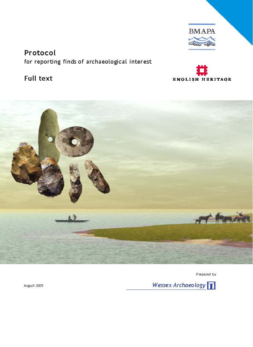 Thumbnail representing Protocol for reporting finds of archaeological interest.