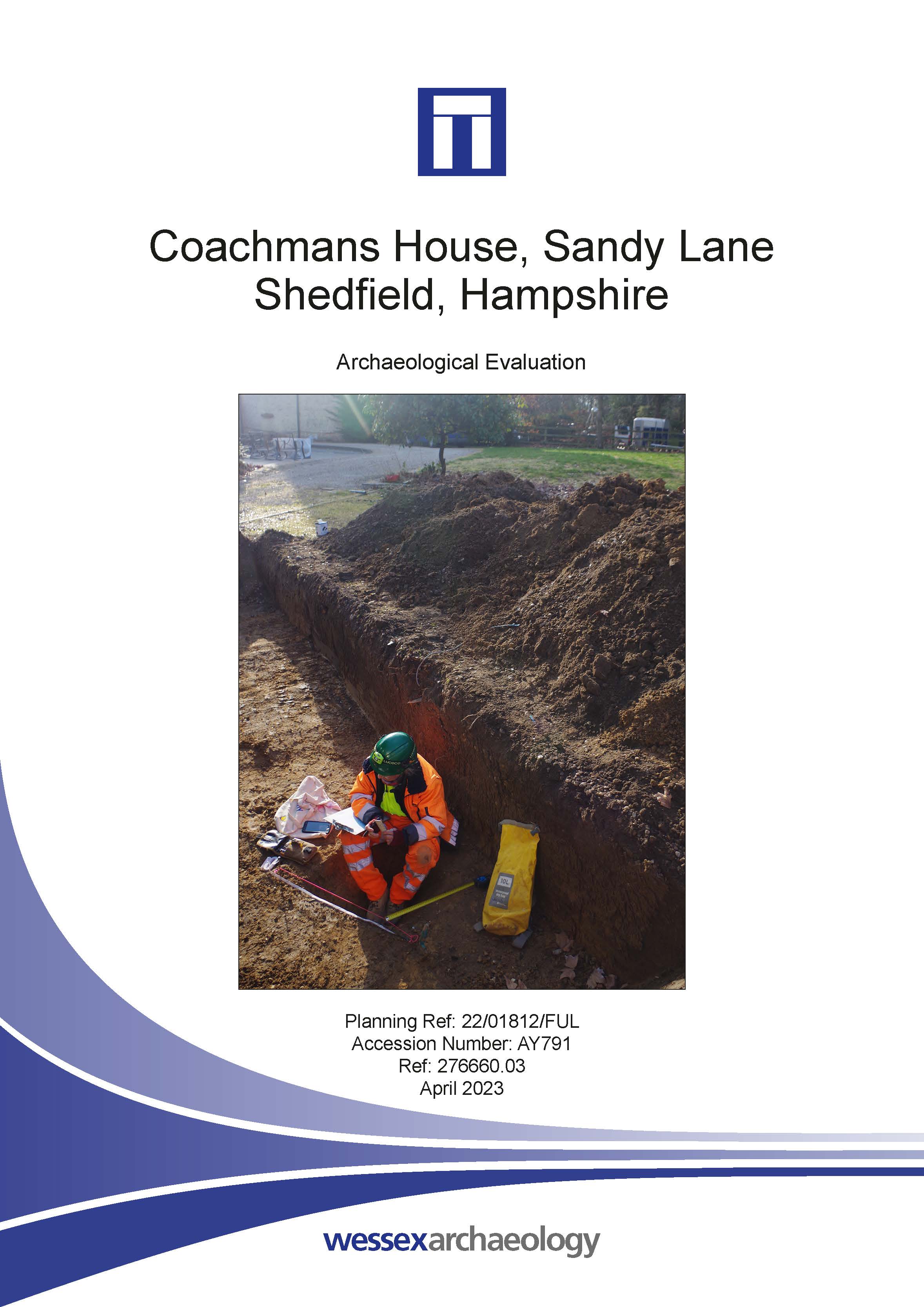 Thumbnail representing Coachmans House, Sandy Lane, Shedfield, Hampshire - Archaeological Evaluation