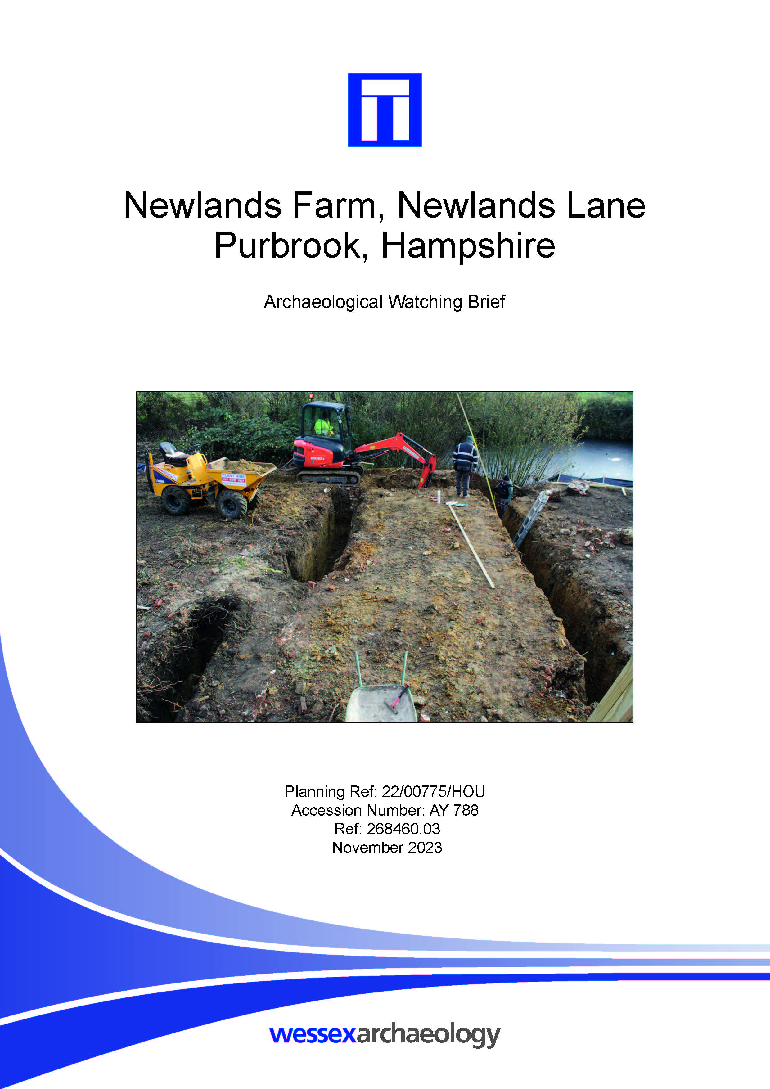 Thumbnail representing Newlands Farm, Newlands Lane, Purbrook, Hampshire - Archaeological Watching Brief