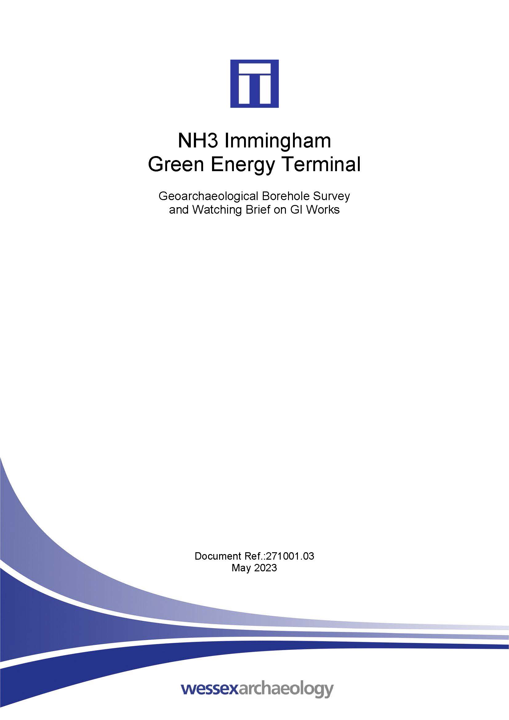 Thumbnail representing NH3 Immingham Green Energy Terminal - Geoarchaeological Borehole Survey and Watching Brief on GI Works