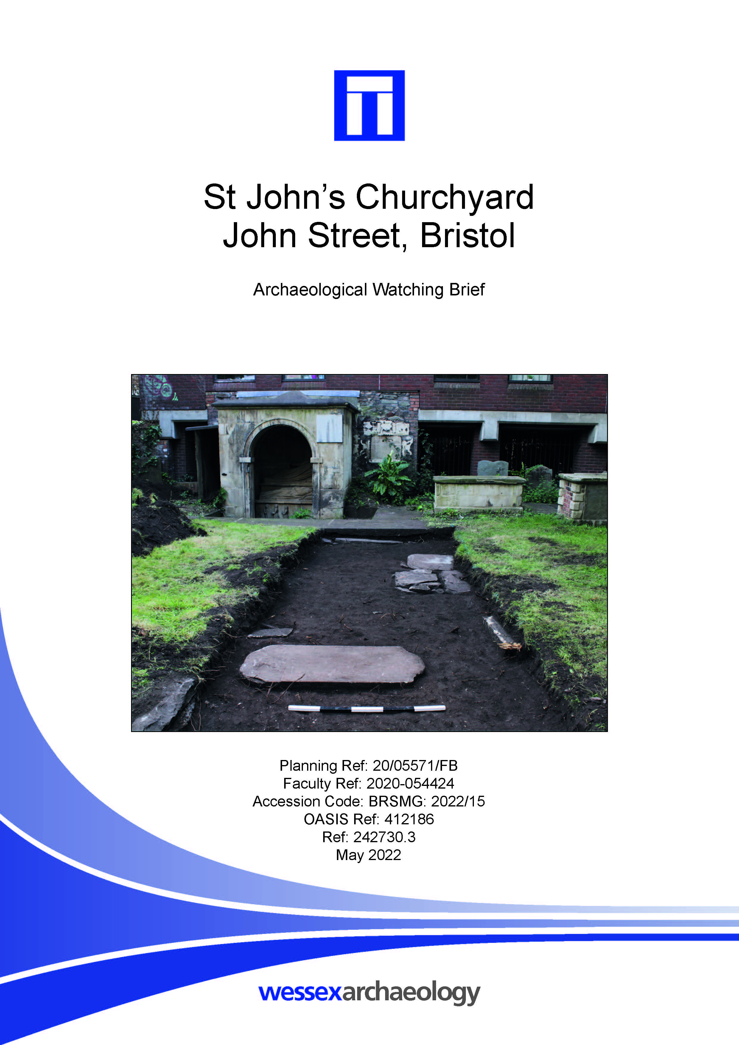 Thumbnail representing St John's Churchyard, John Street, Bristol - Archaeological Watching Brief