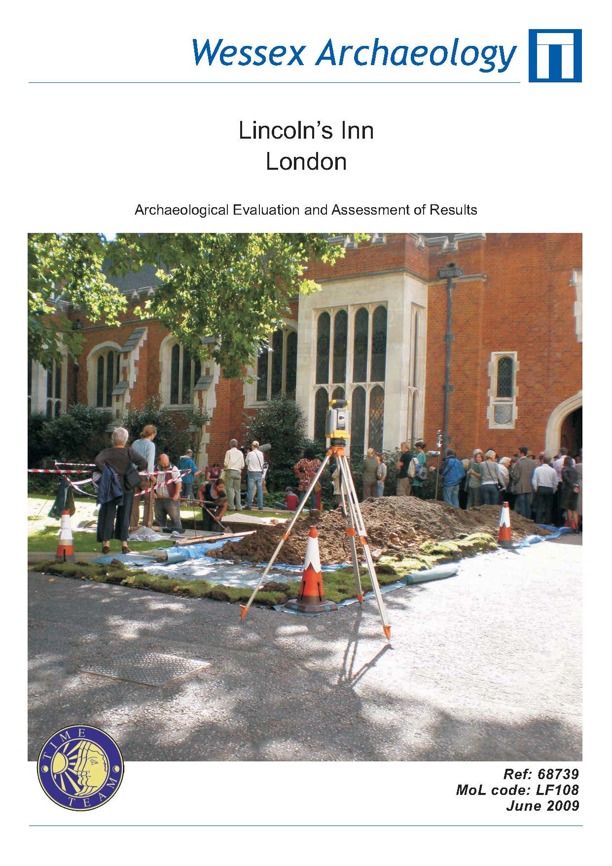 Thumbnail representing Time Team - Lincoln's Inn, London - Archaeological Evaluation and Assessment of Results