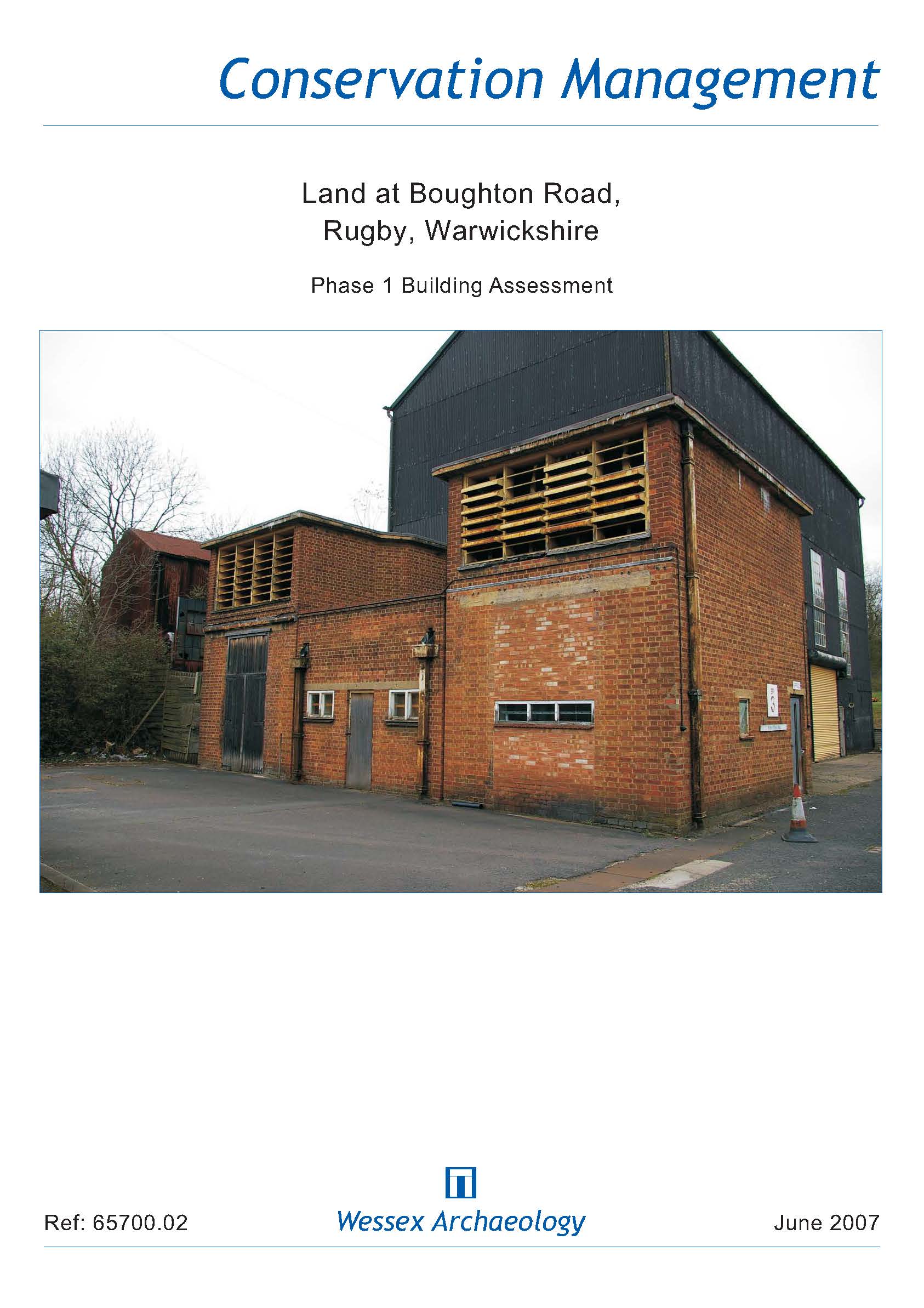 Thumbnail representing Land at Boughton Road, Rugby, Warwickshire - Phase 1 Building Assessment