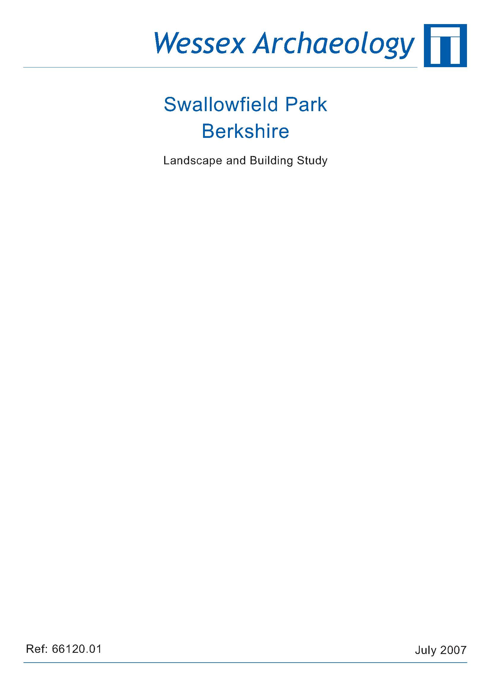 Thumbnail representing Swallowfield Park, Berkshire - Landscape and Building Study