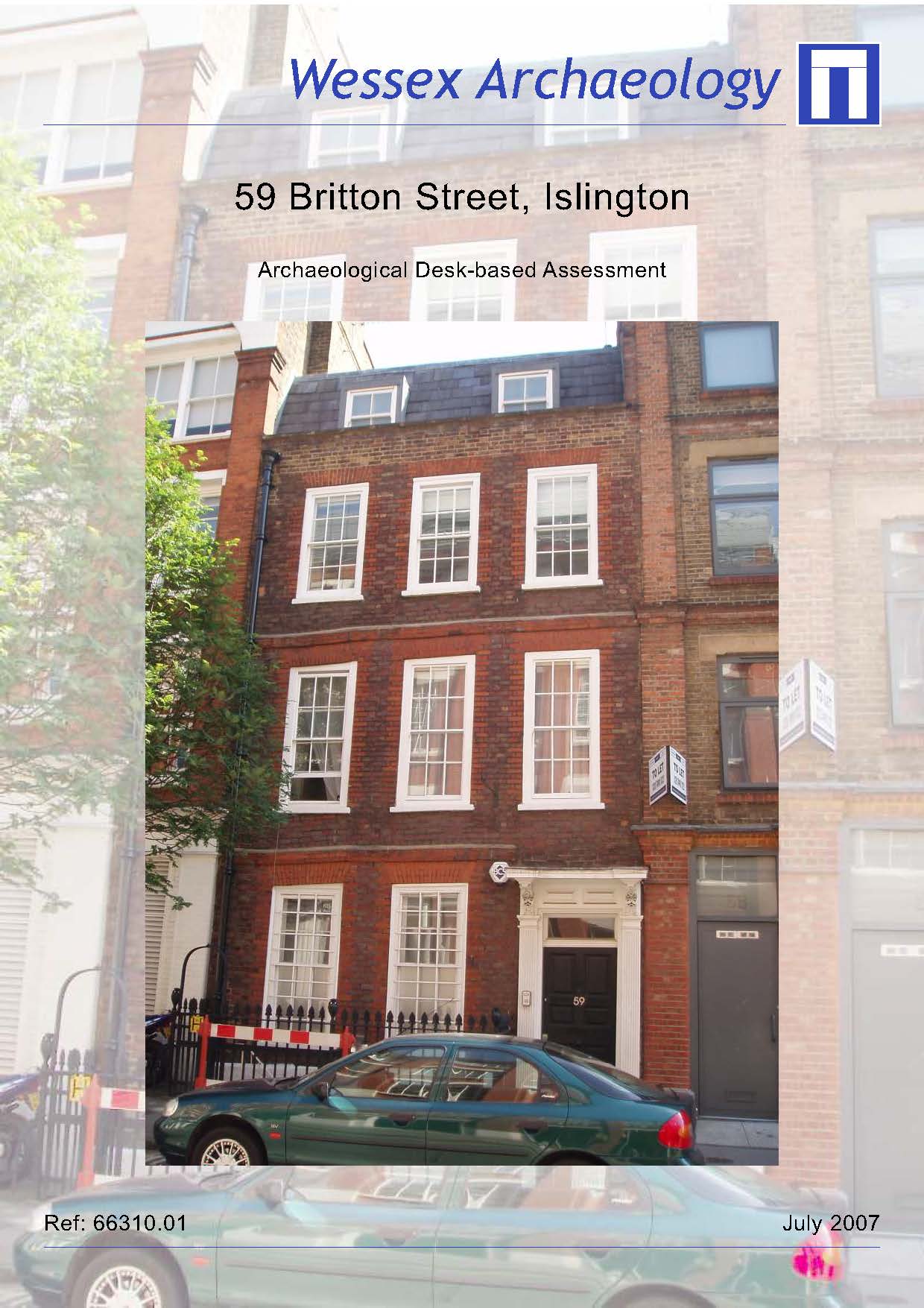 Thumbnail representing 59 Britton Street, Islington - Archaeological Desk-Based Assessment