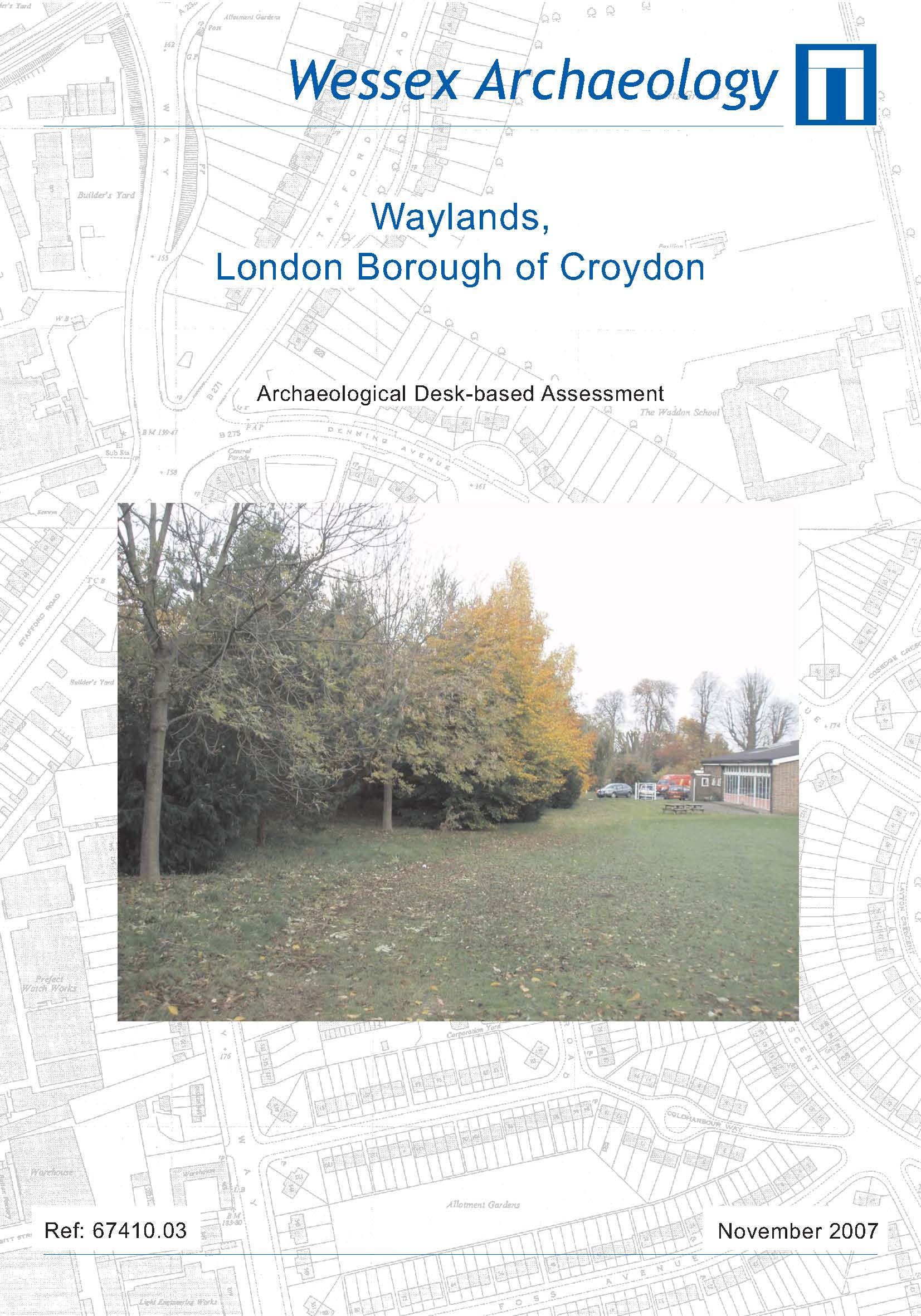 Thumbnail representing Waylands, London Borough of Croydon - Archaeological Desk-Based Assessment