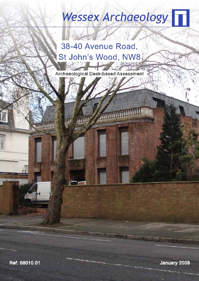 Thumbnail representing 38-40 Avenue Road, St John's Wood, NW8 - Archaeological Desk-Based Assessment