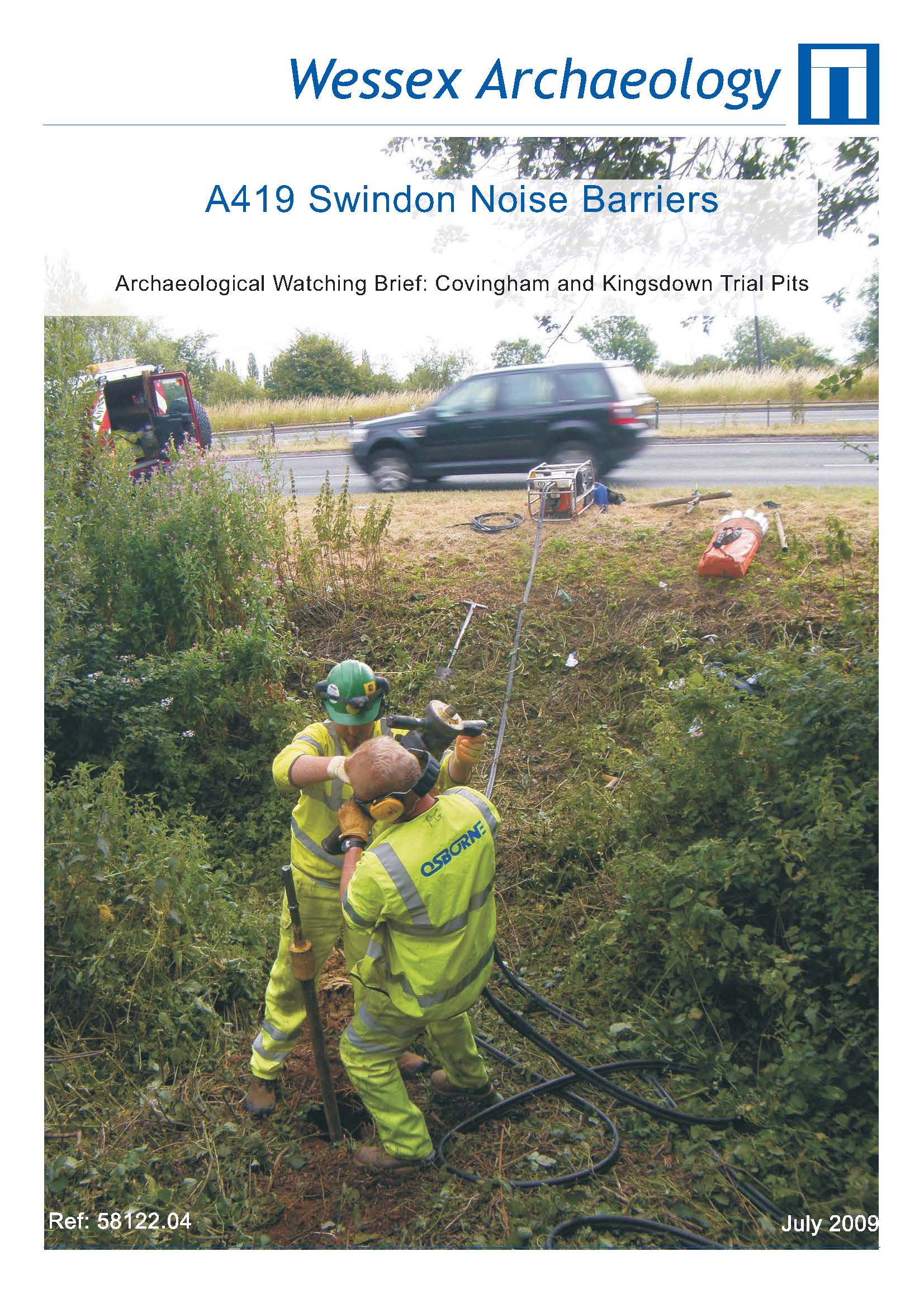 Thumbnail representing A419 Swindon Noise Barriers - Archaeological Watching Brief: Covingham and Kingsdown Trail Pits