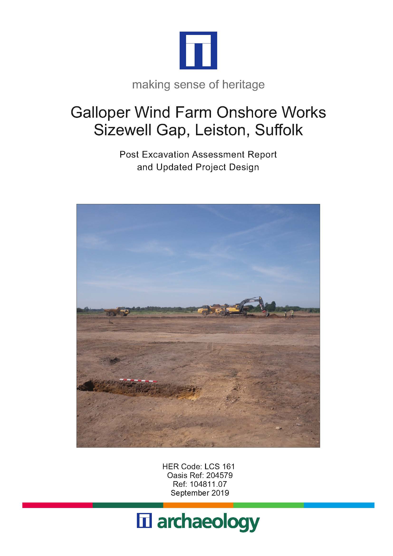 Thumbnail representing Galloper Wind Farm Onshore Works, Sizewell Gap, Leiston, Suffolk - Post Excavation Report