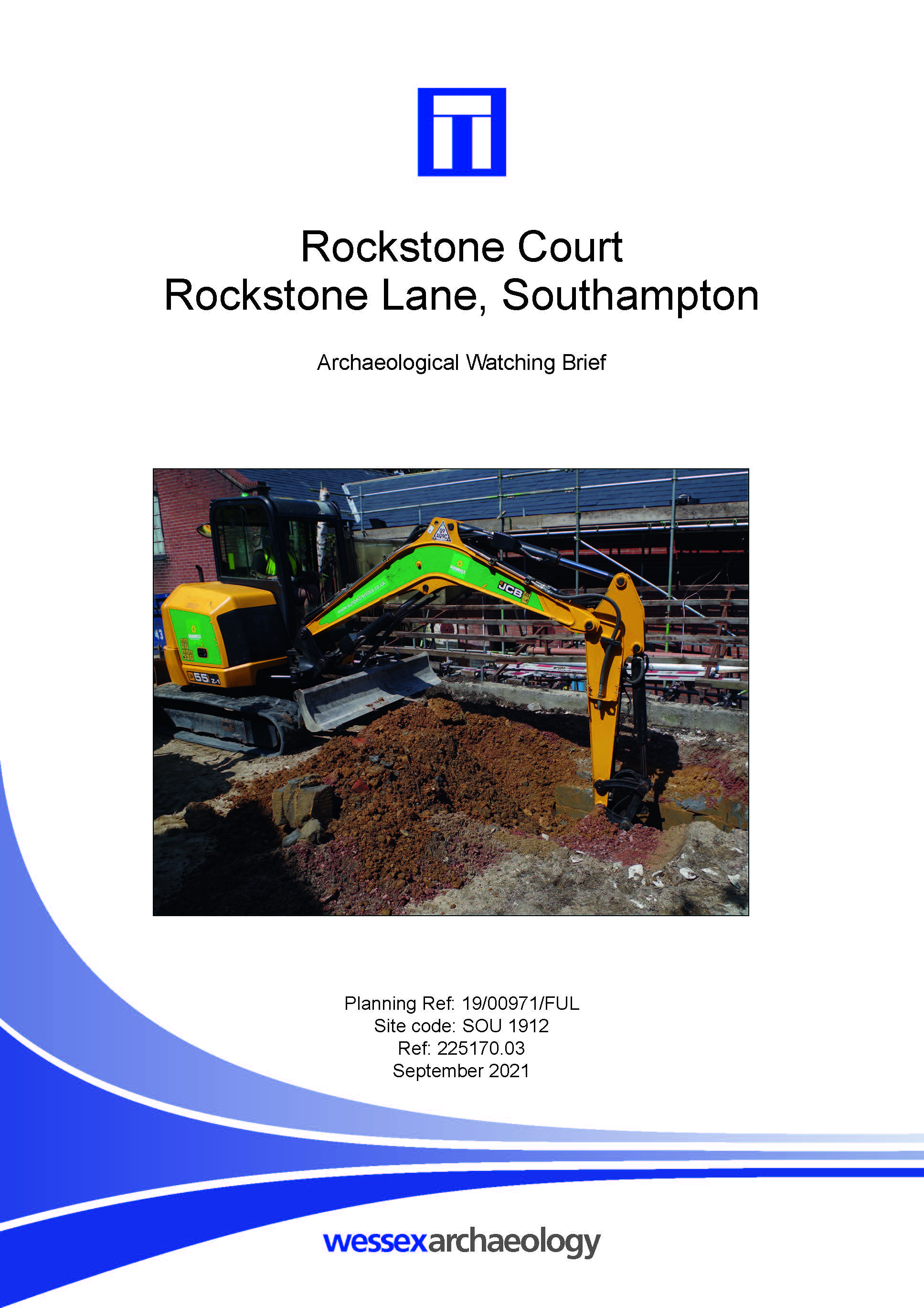 Thumbnail representing Rockstone Court, Rockstone Lane, Southampton - Archaeological Watching Brief Report